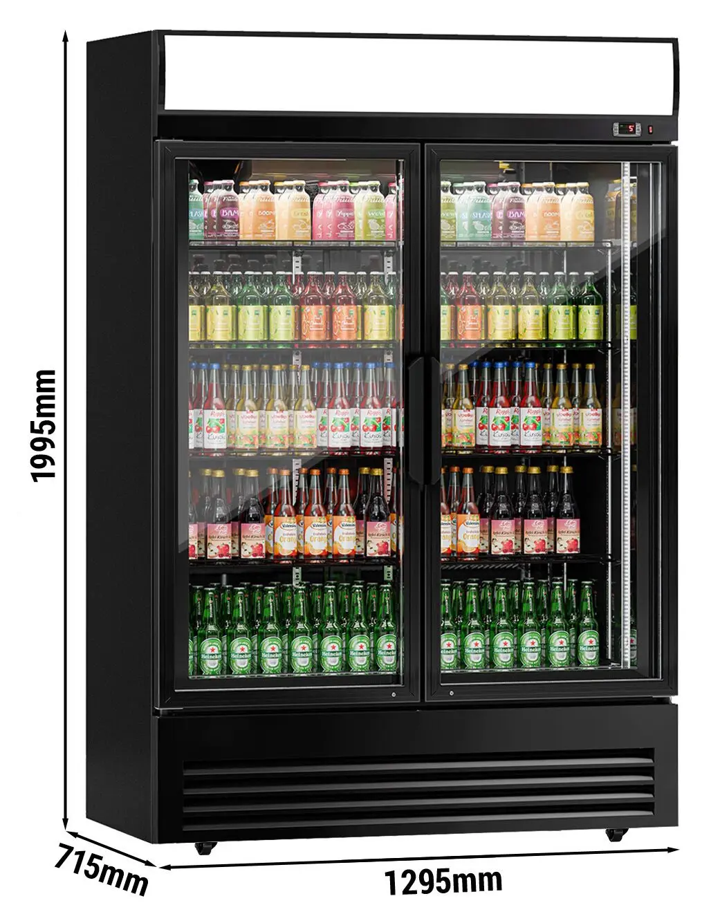 Холодильная витрина для напитков GGM Gastro GKS908NK-B (Black) - 13