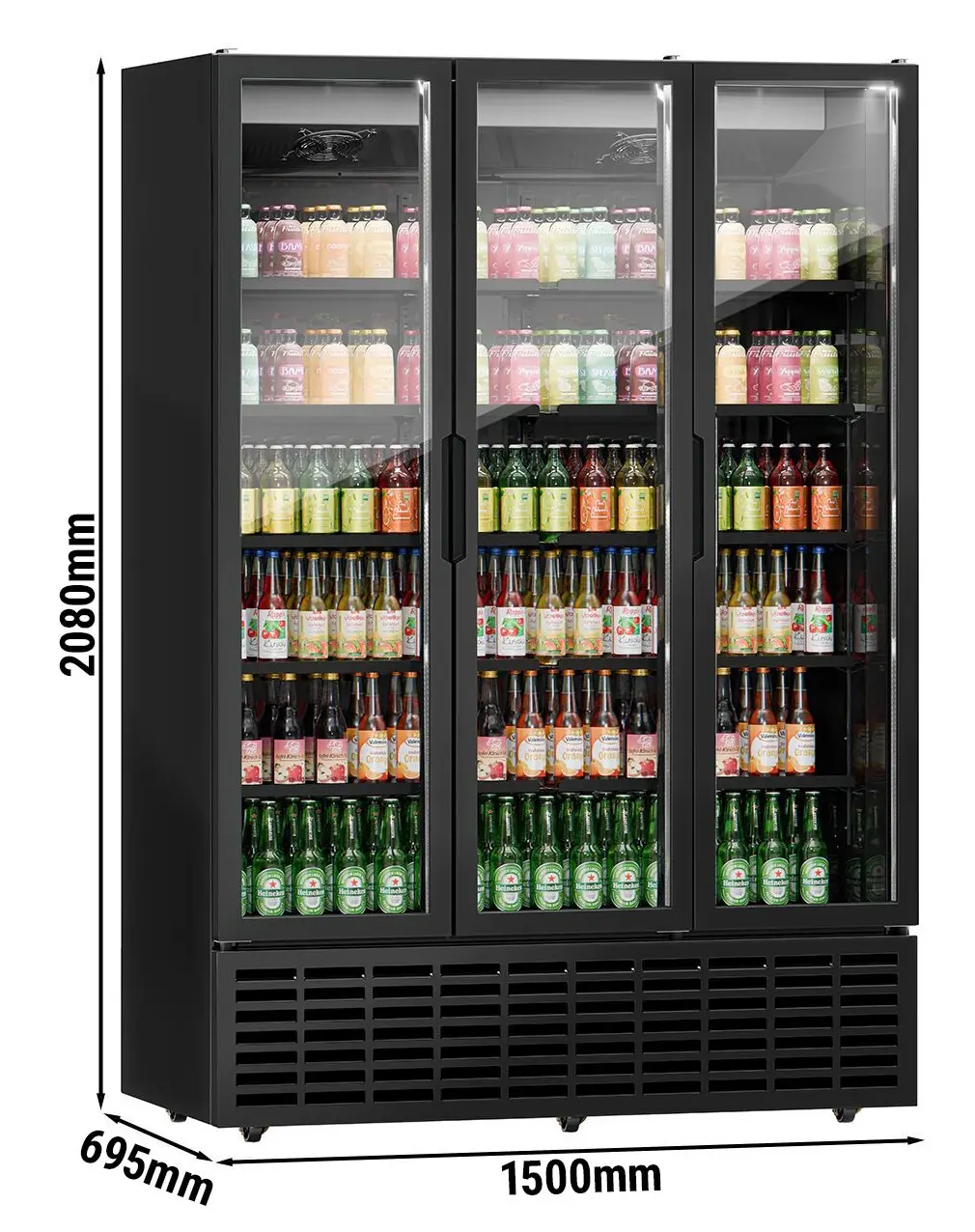 Vitrina frigorifica pentru bauturi GGM Gastro GKSS1500 (Black) - 11