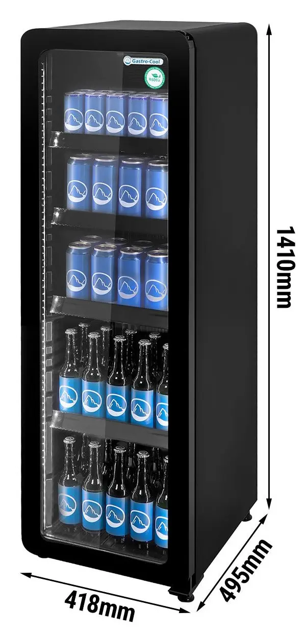 Холодильная витрина для напитков GGM Gastro RKGSGC135 (Black) - 6