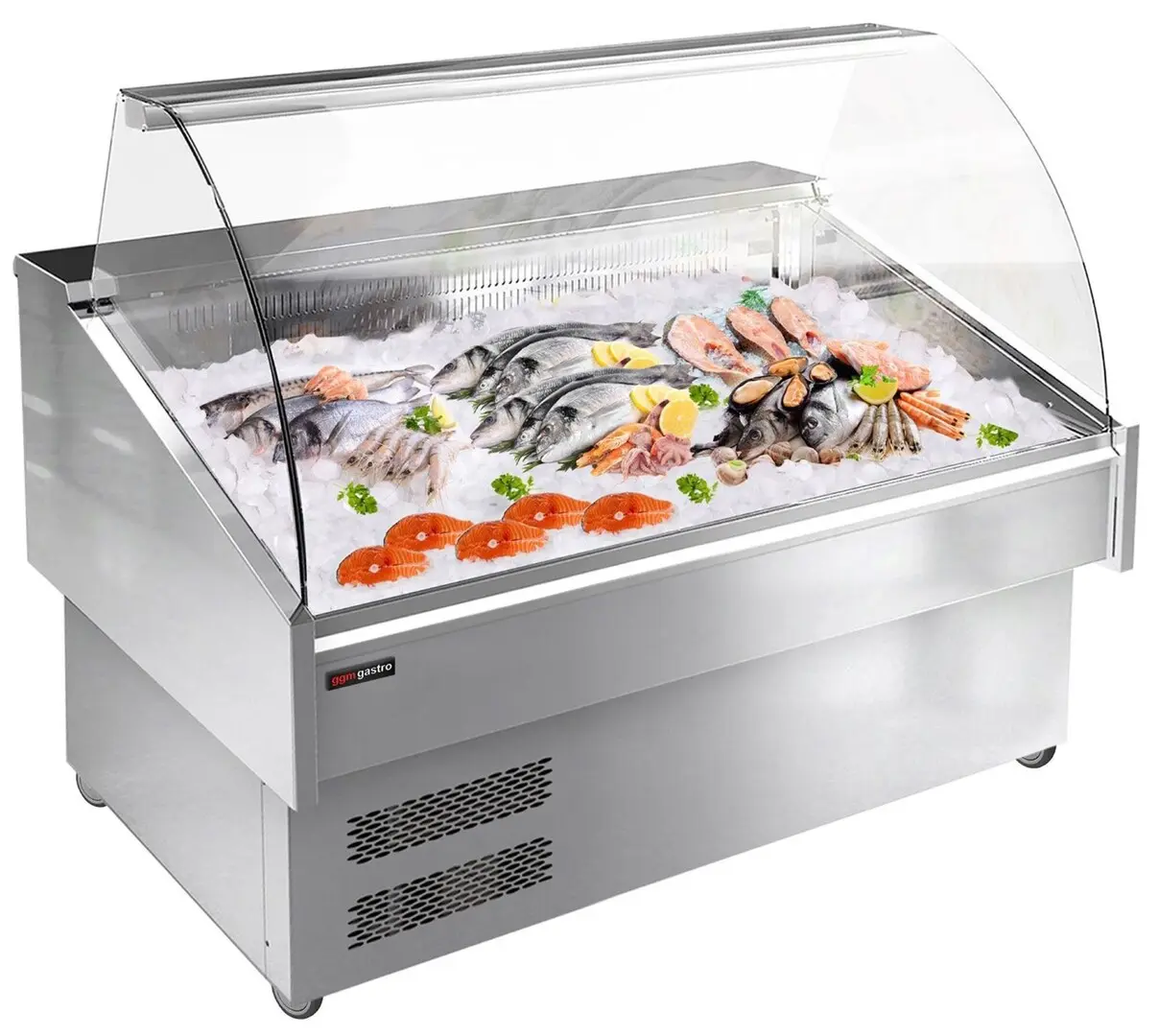 Холодильная витрина для рыбы GGM Gastro FTA130N (Inox)