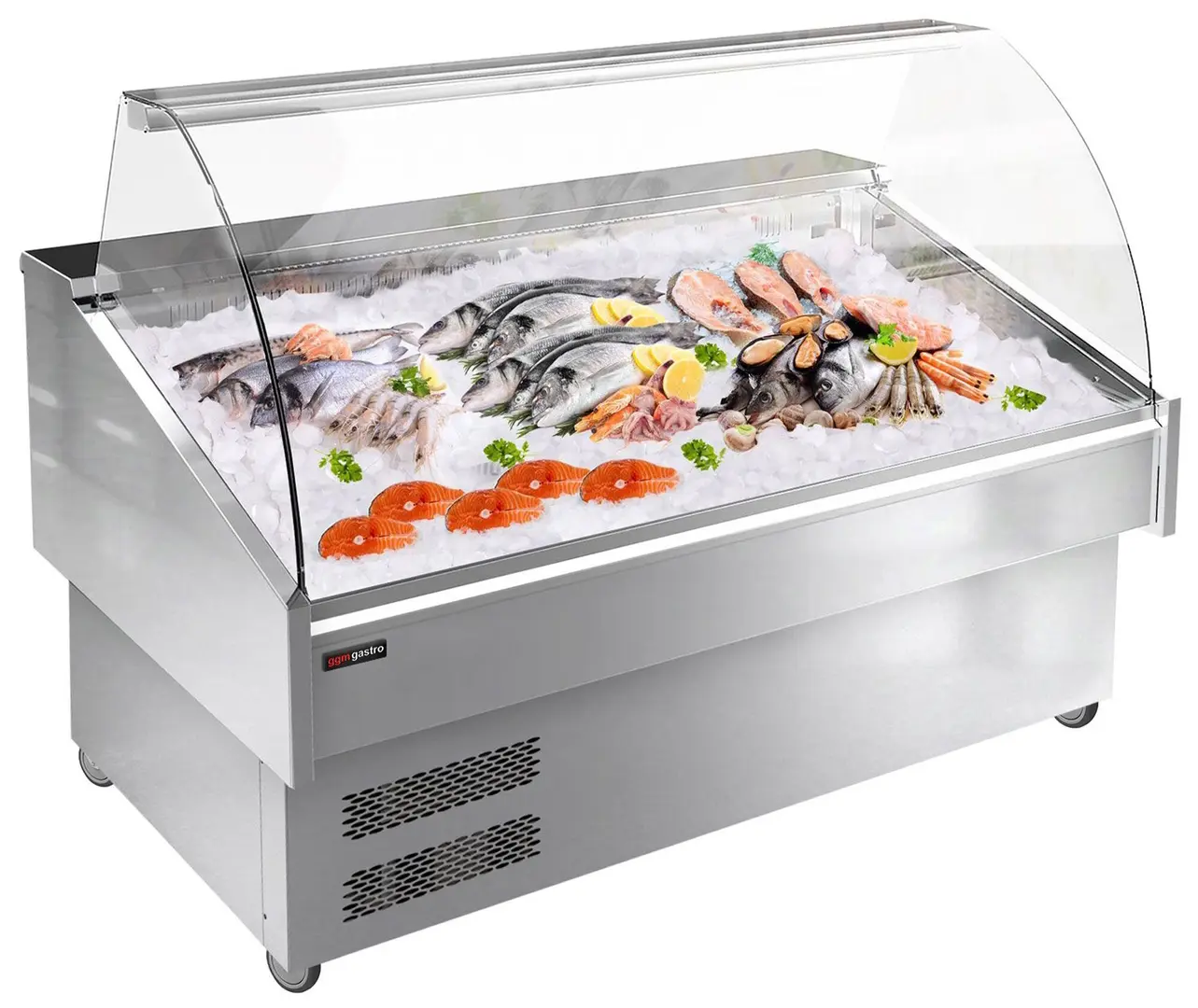 Холодильная витрина для рыбы GGM Gastro FTA150N (Inox)