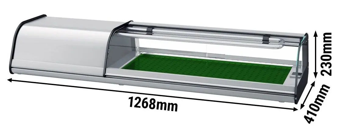 Vitrina frigorifica pentru sushi GGM Gastro ASUI134 (Inox) - 5