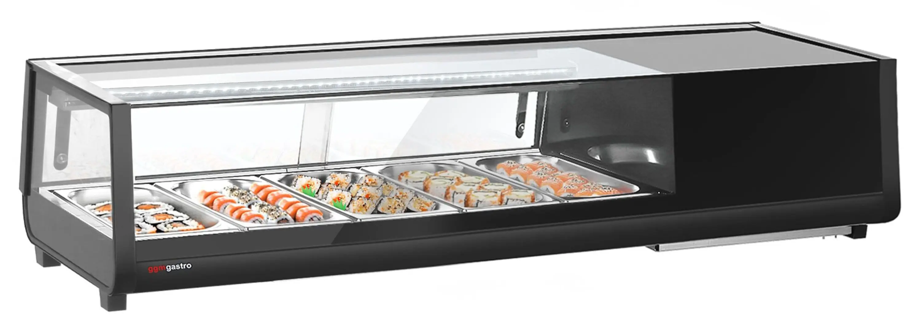 Vitrina frigorifica pentru sushi GGM Gastro SKAVENR513 (Black) - 2
