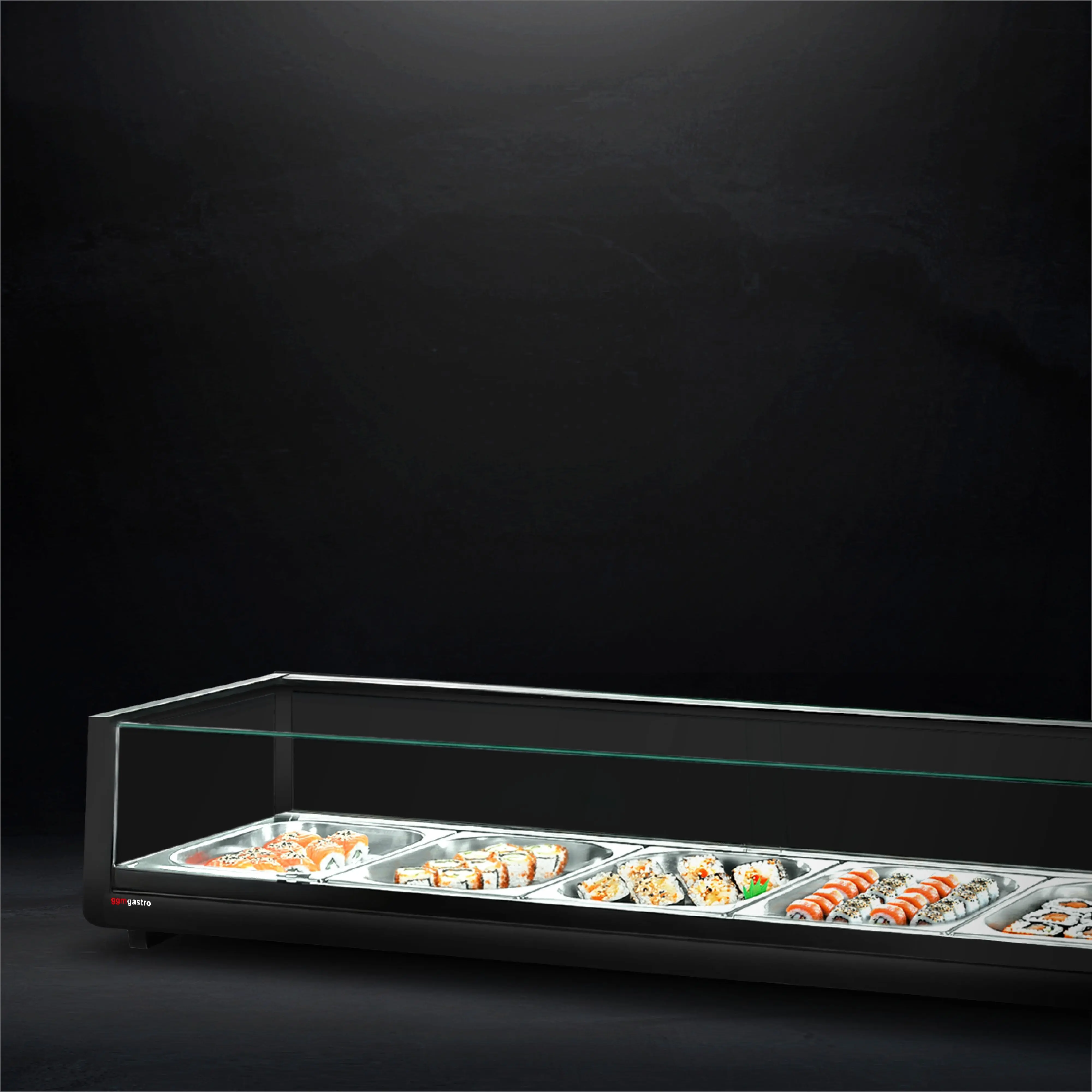 Vitrina frigorifica pentru sushi GGM Gastro SKAVENR513 (Black) - 8