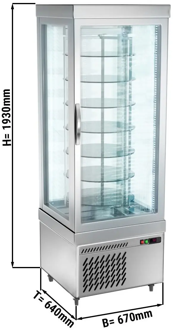 Vitrina frigorifica pentru brânzeturi GGM Gastro PVT-450-R-C (Silver) - 3