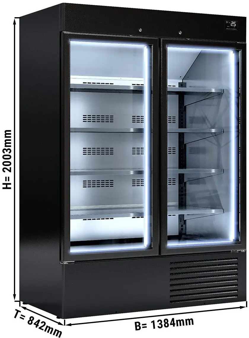 Vitrina frigorifica GGM Gastro GKI1310S (Black) - 4