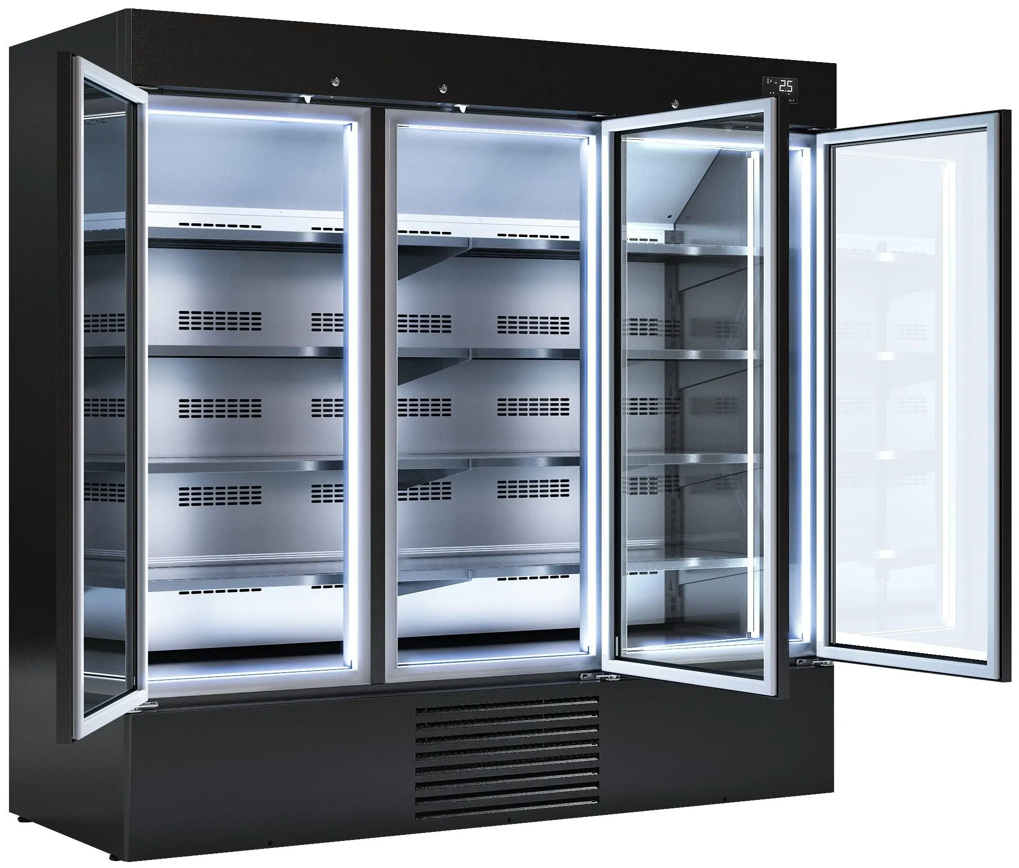 Vitrina frigorifica GGM Gastro GKI2030S (Black) - 2