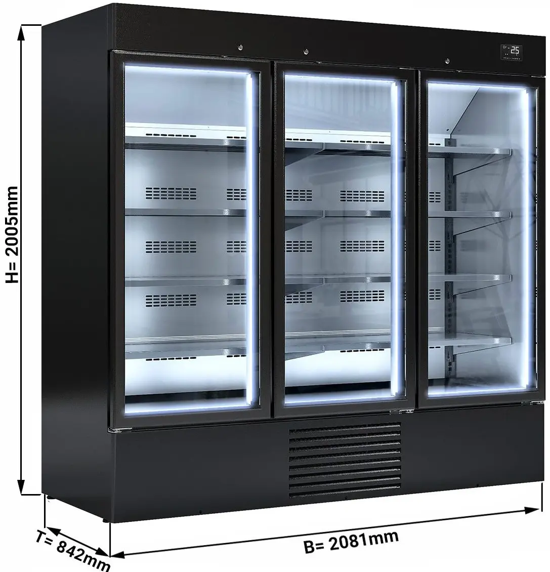 Vitrina frigorifica GGM Gastro GKI2030S (Black) - 4