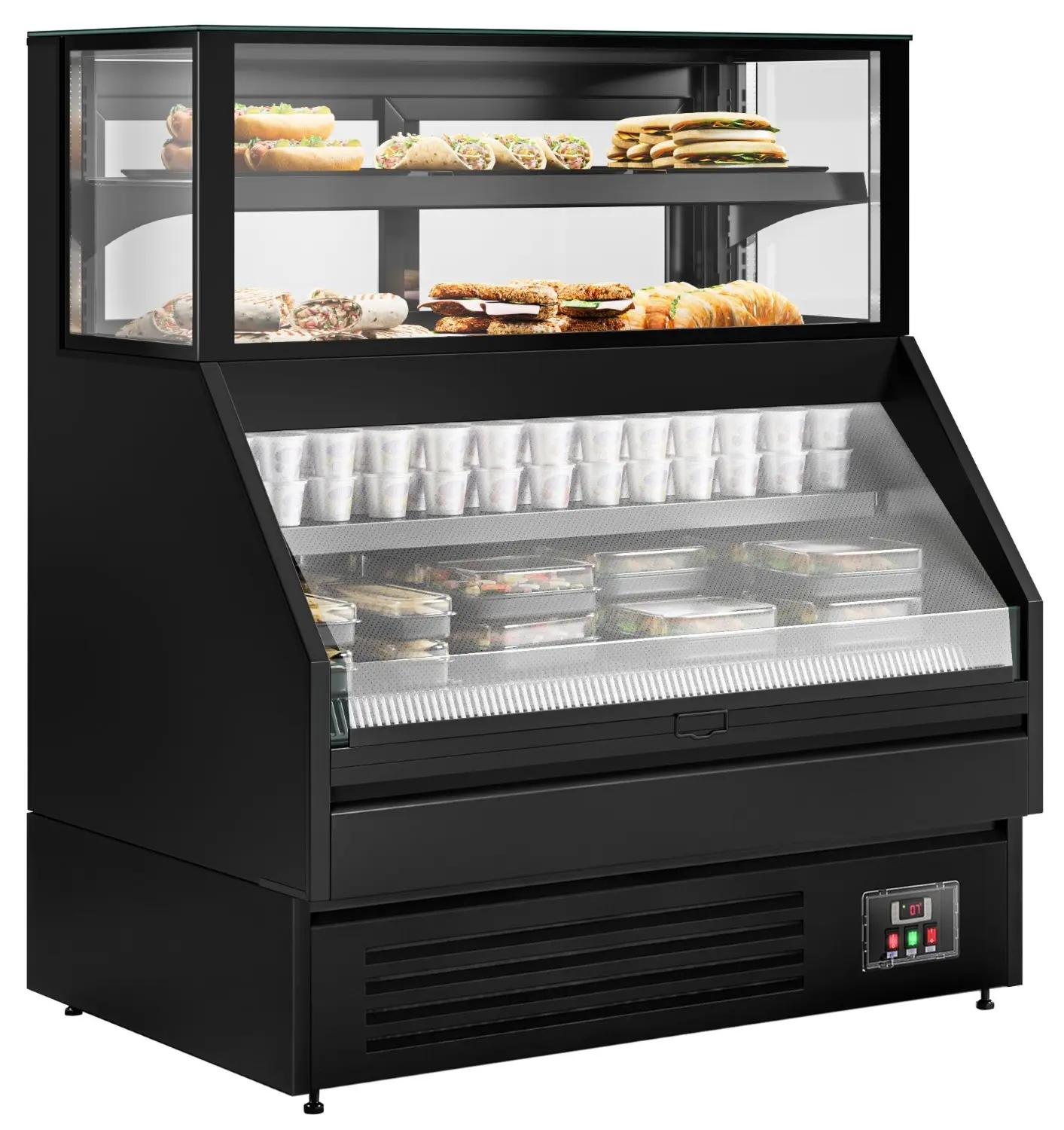 Холодильная витрина GGM Gastro Helsinki VTBL128N (Black) - 3