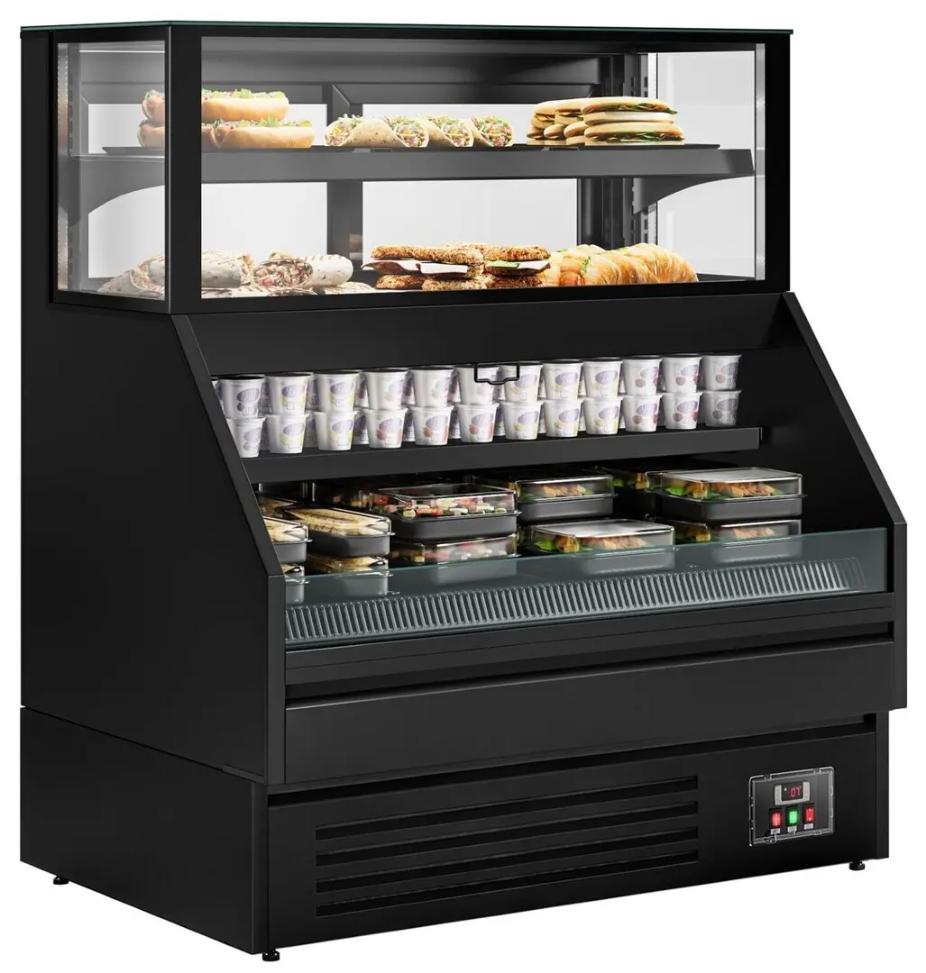 Холодильная витрина GGM Gastro Helsinki VTBL128N (Black)