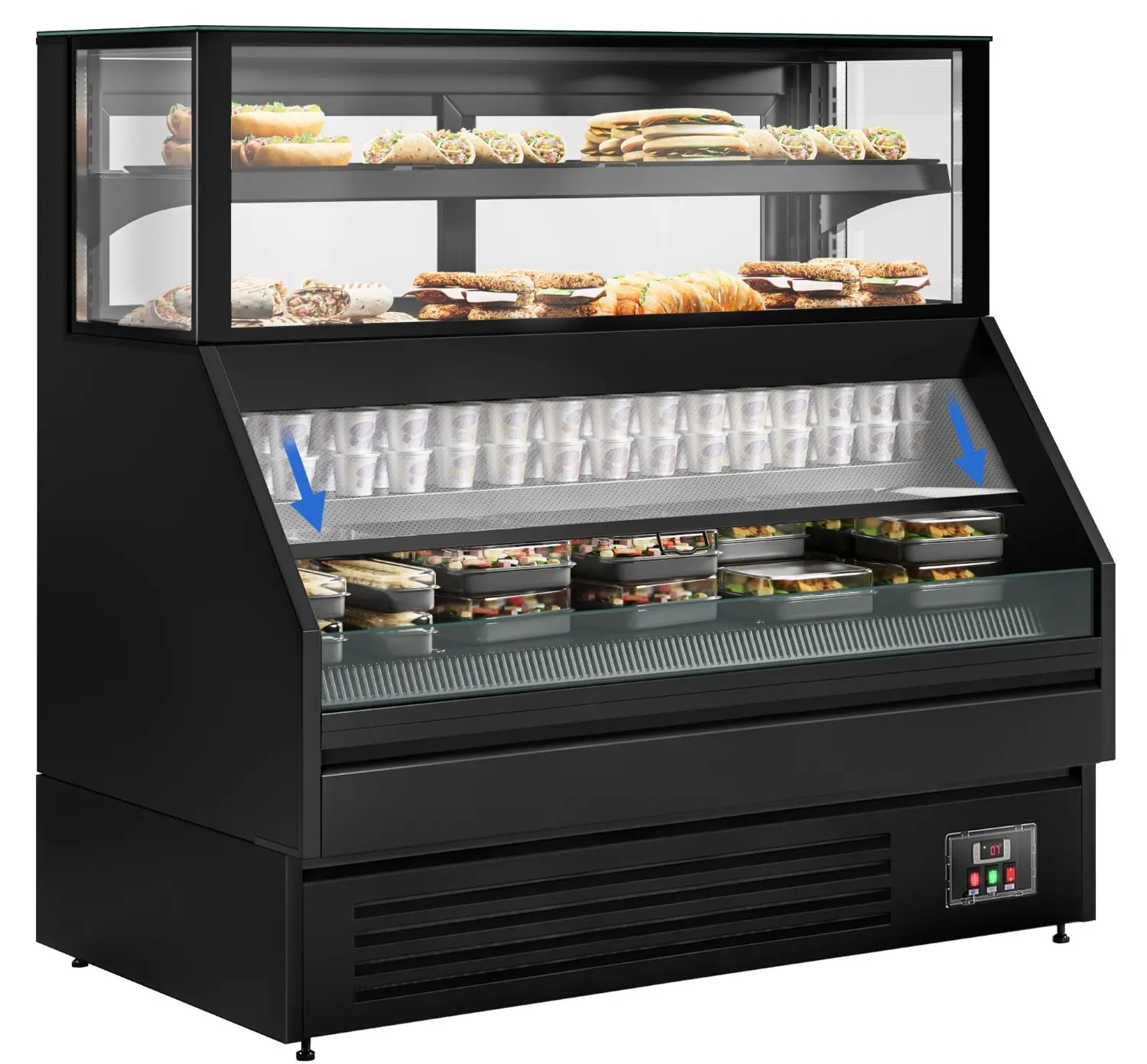 Холодильная витрина GGM Gastro Helsinki VTBL158N (Black) - 2