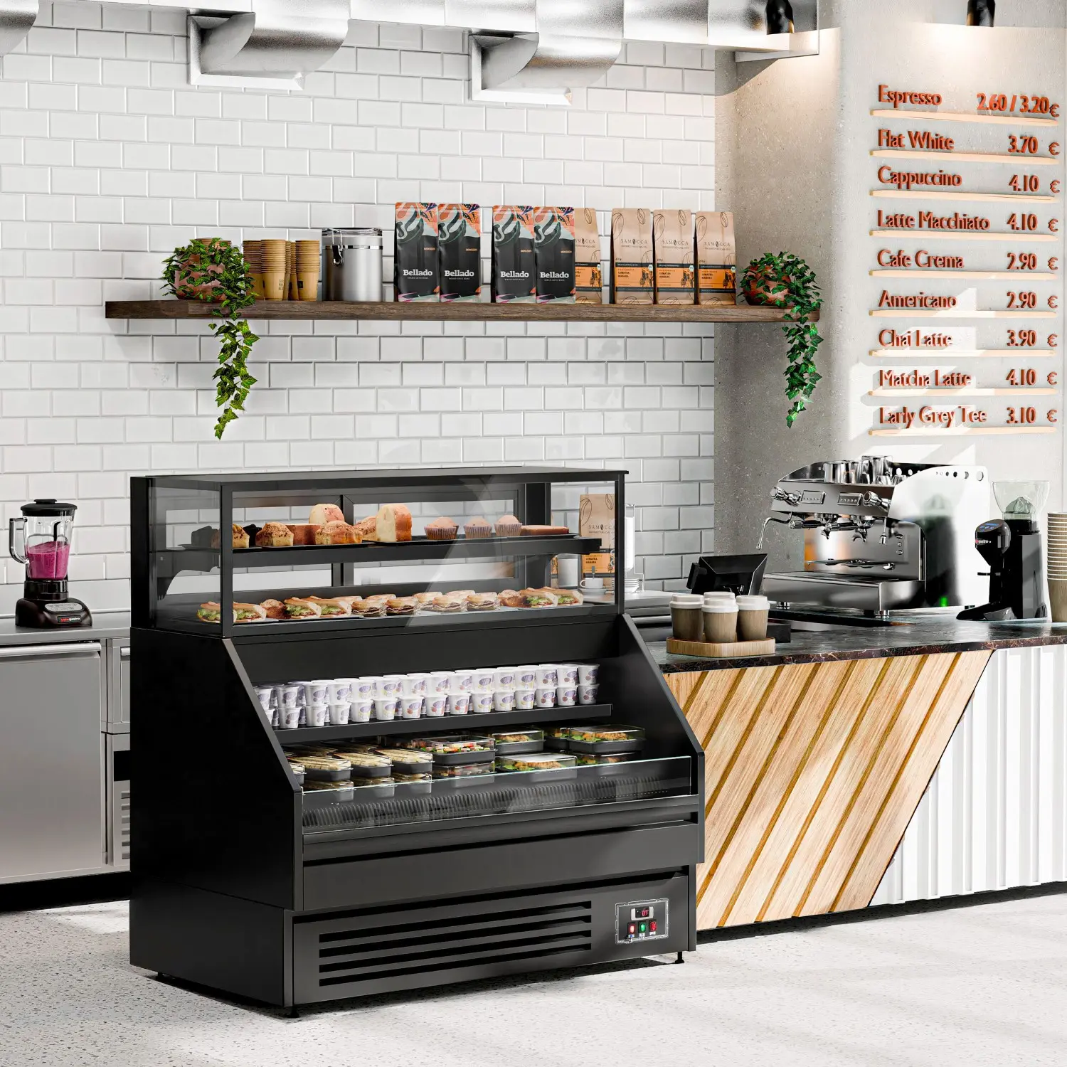 Холодильная витрина GGM Gastro Helsinki VTBL158N (Black) - 13