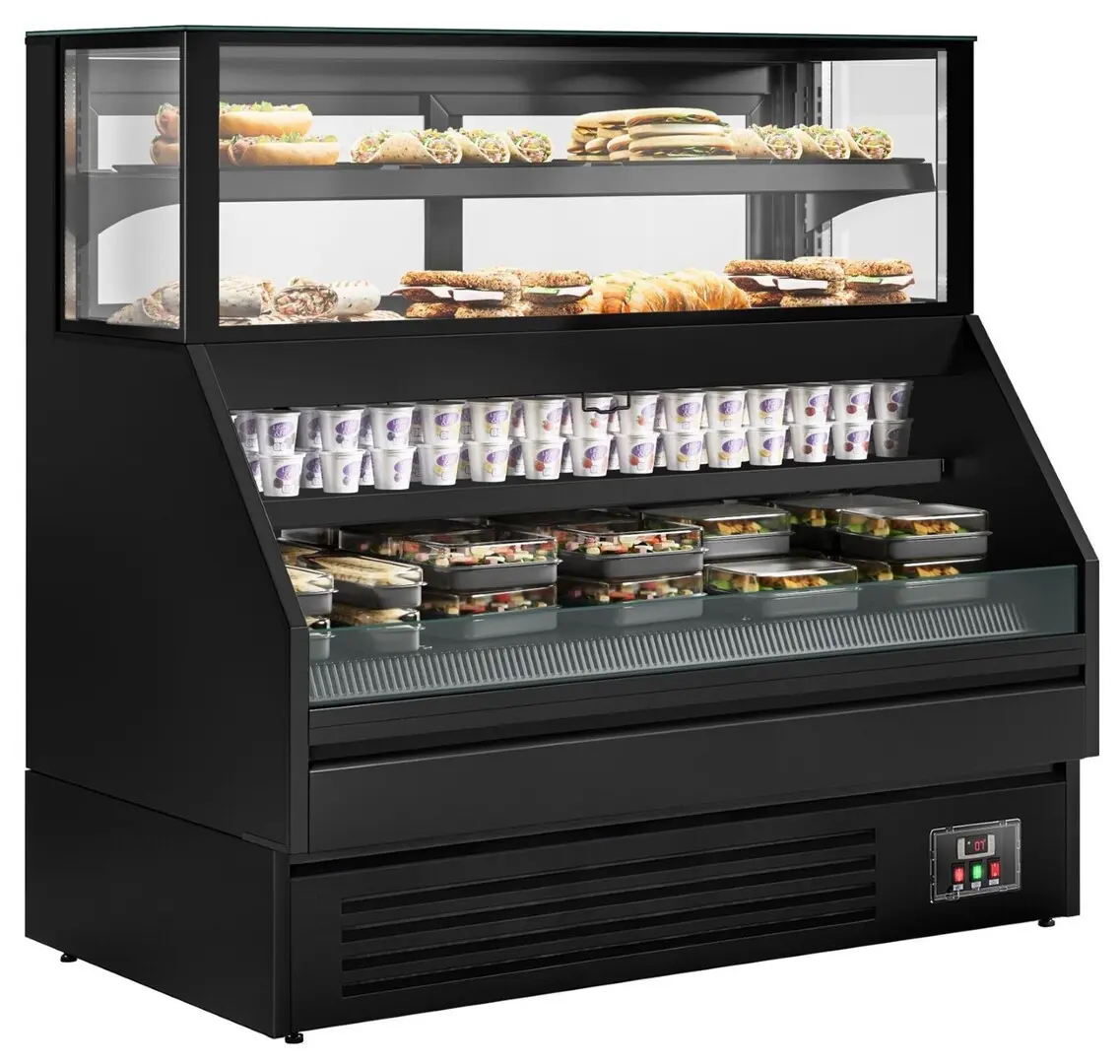 Холодильная витрина GGM Gastro Helsinki VTBL158N (Black)