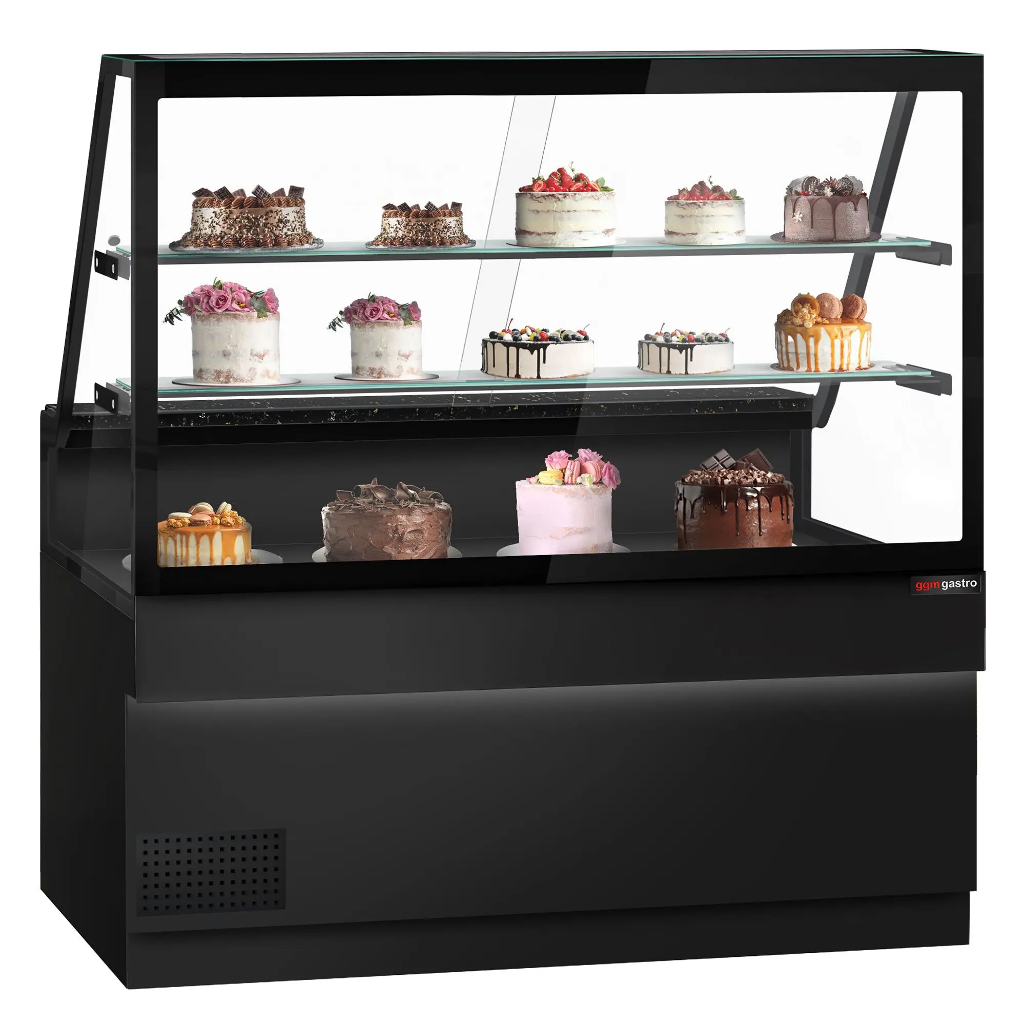 Vitrina frigorifica GGM Gastro Toronto KTE160-S (Black)