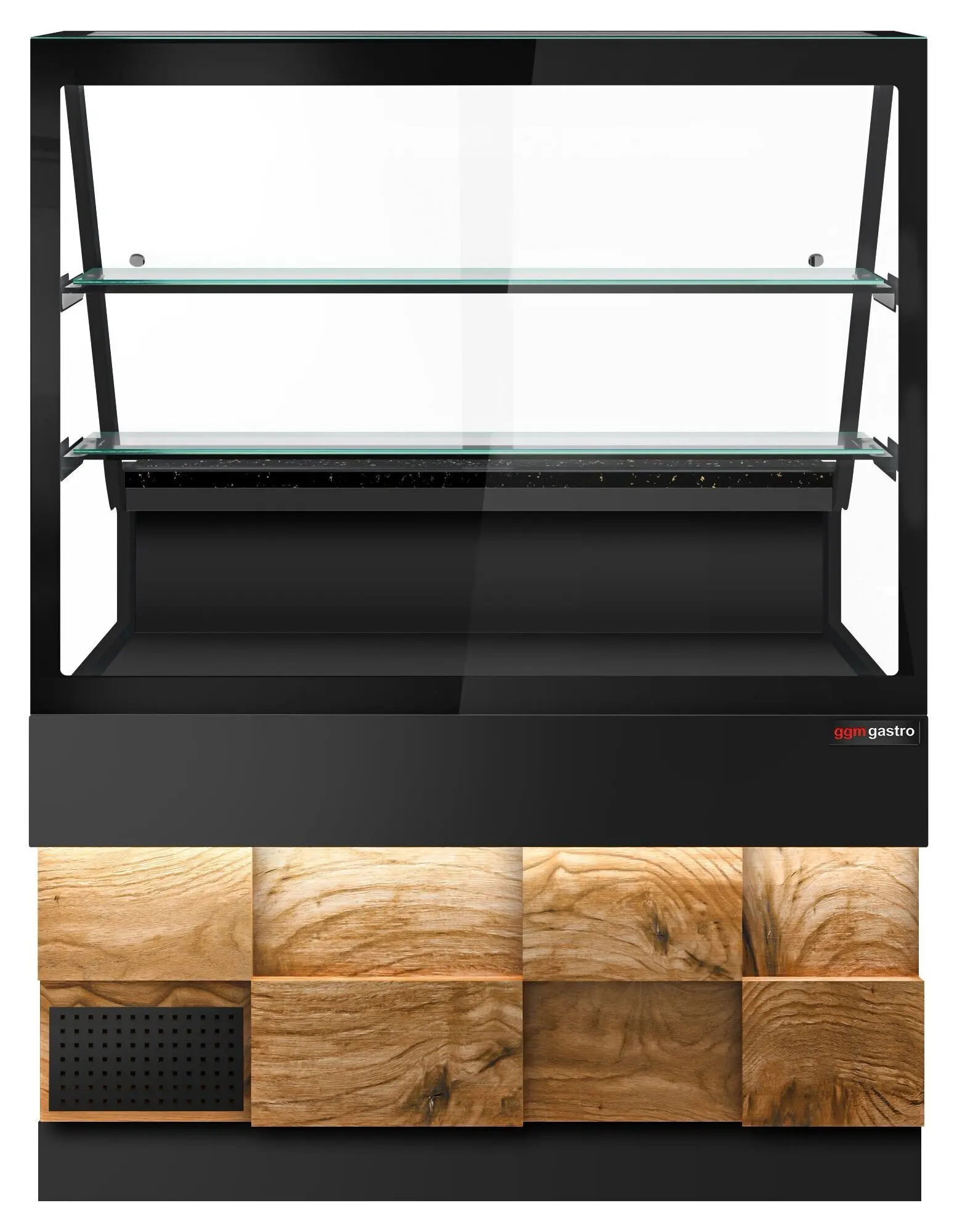 Vitrina frigorifica GGM Gastro Toronto KTHE130DN (Black/Natural) - 3