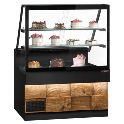 Холодильная витрина GGM Gastro Toronto KTHE130DN (Black/Natural)
