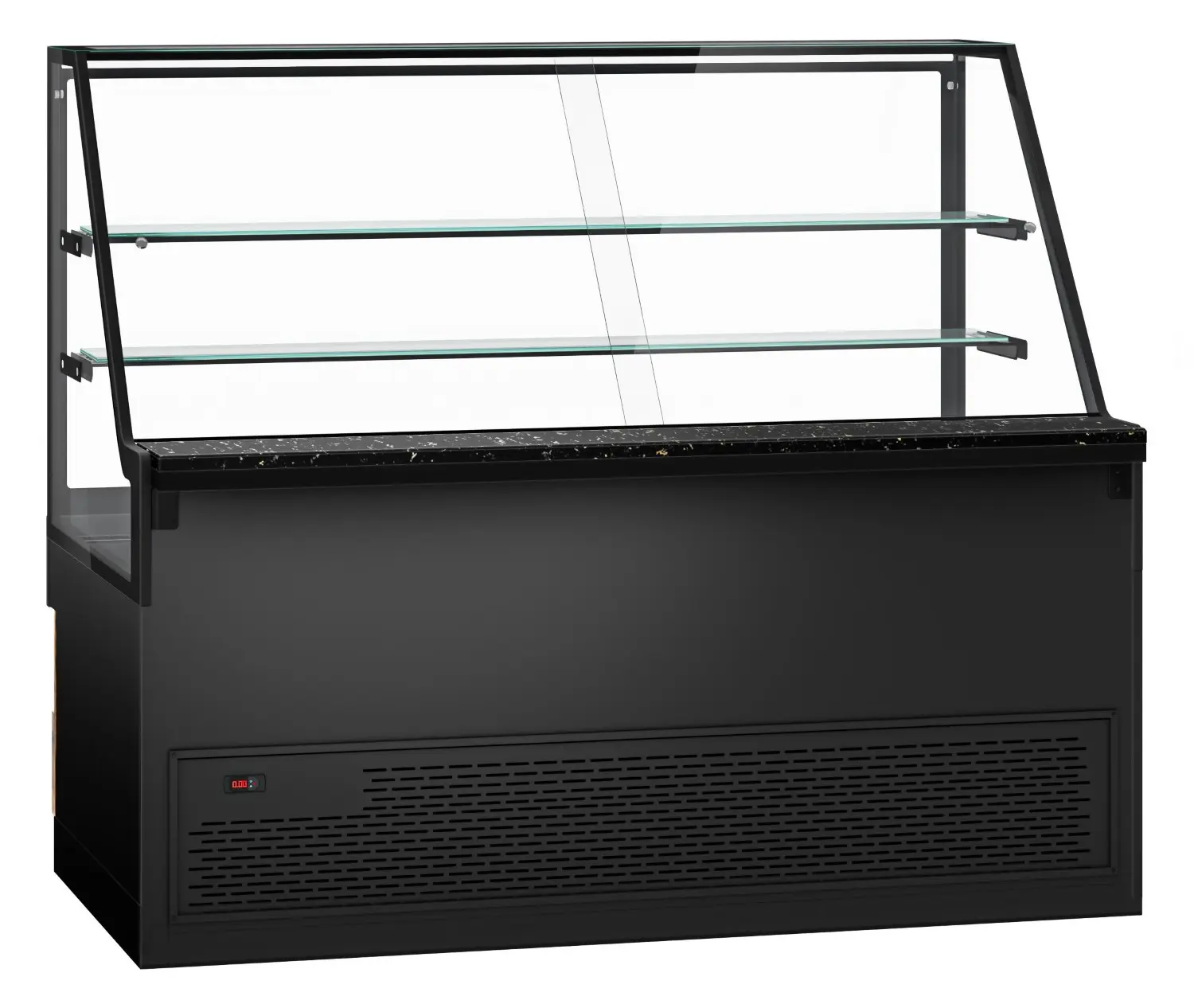 Vitrina frigorifica GGM Gastro Toronto KTHE200DN (Black/Natural) - 4