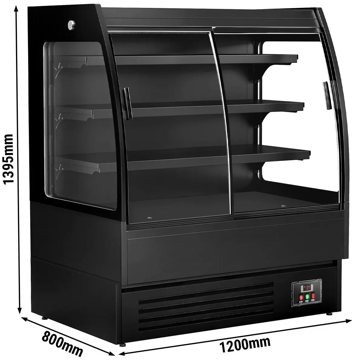 Vitrina frigorifica GGM Gastro WKBL128RSD (Black) - 13