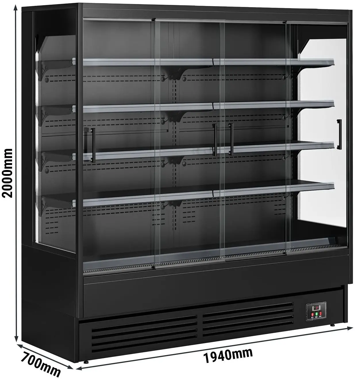 Vitrina frigorifica GGM Gastro WKBLS197 (Black) - 12
