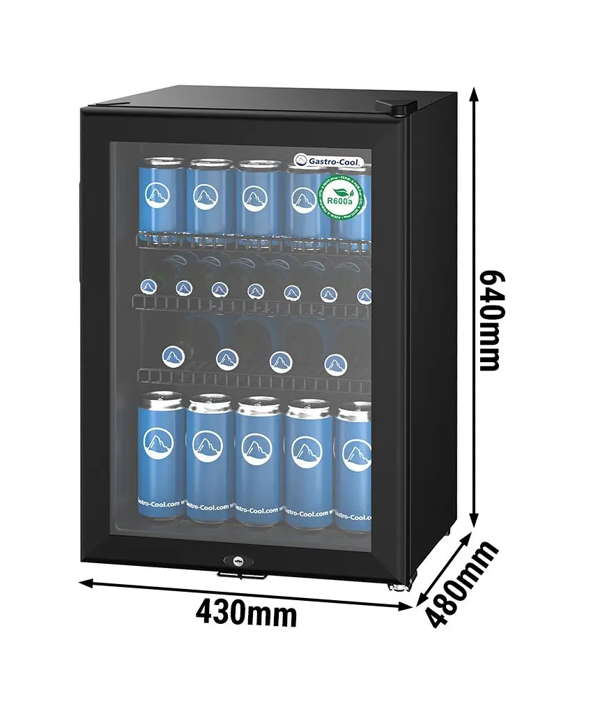 Холодильная витрина мини-бар GGM Gastro-Cool 204101 (Black) - 10