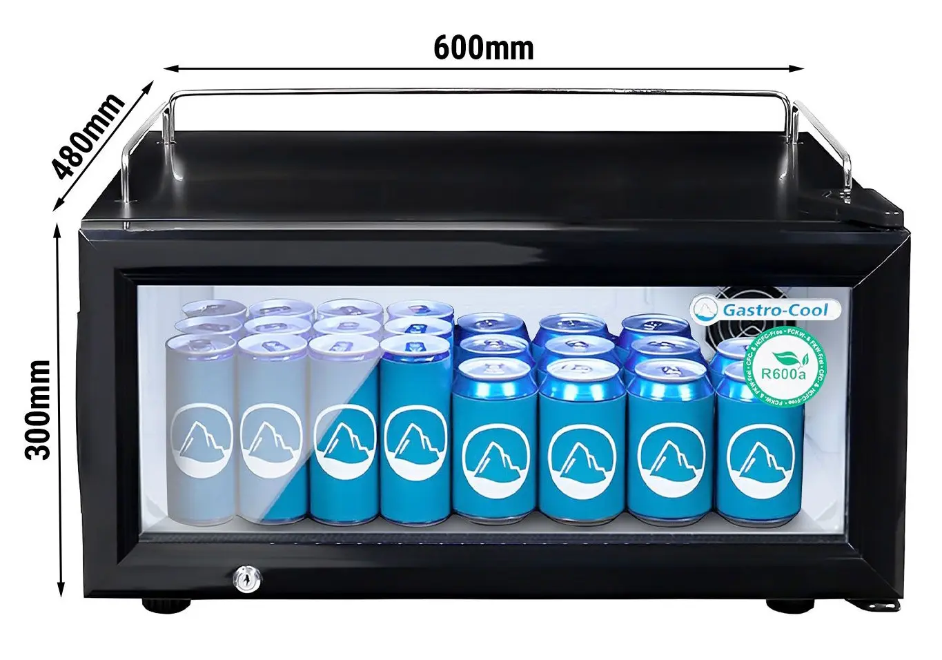 Vitrina frigorifica mini bar GGM Gastro-Cool GKSGC25 (Black) - 8