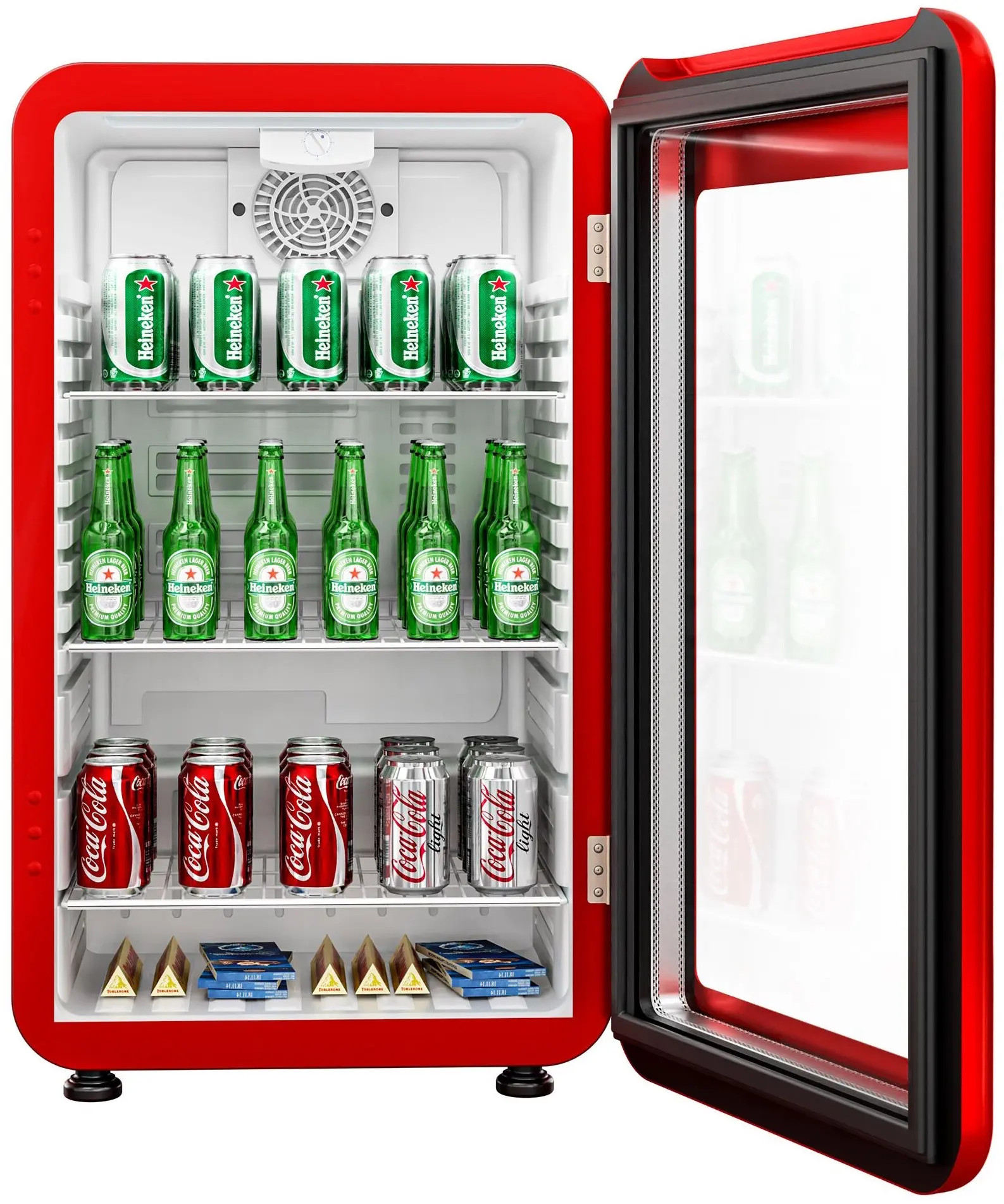 Vitrina frigorifica mini bar GGM Gastro MBKX136RN (Red) - 6