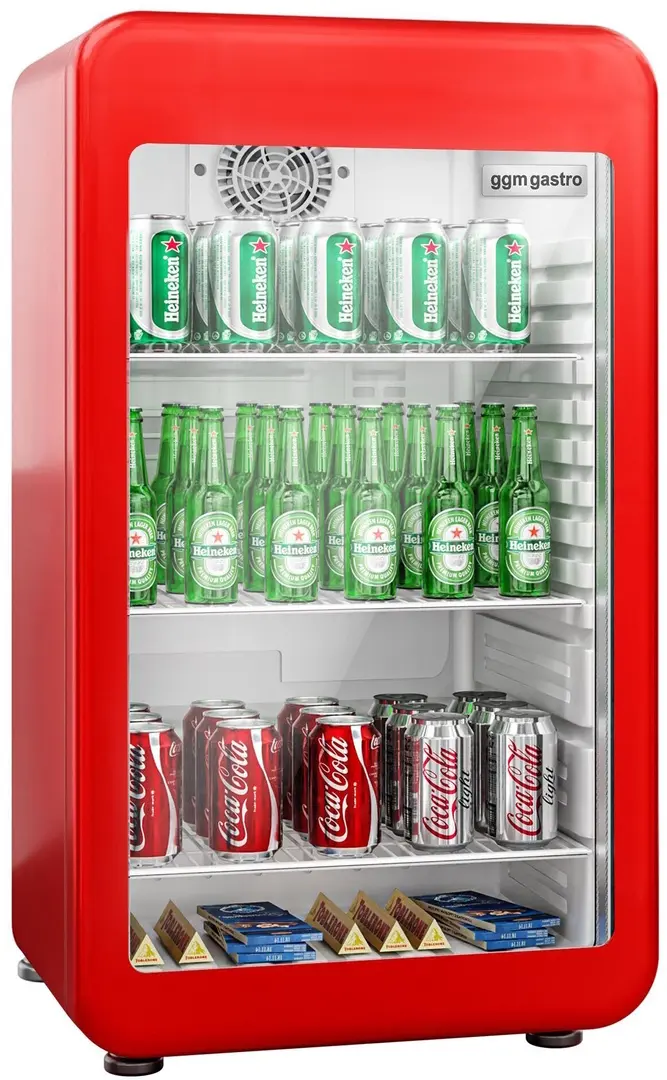 Vitrina frigorifica mini bar GGM Gastro MBKX136RN (Red)