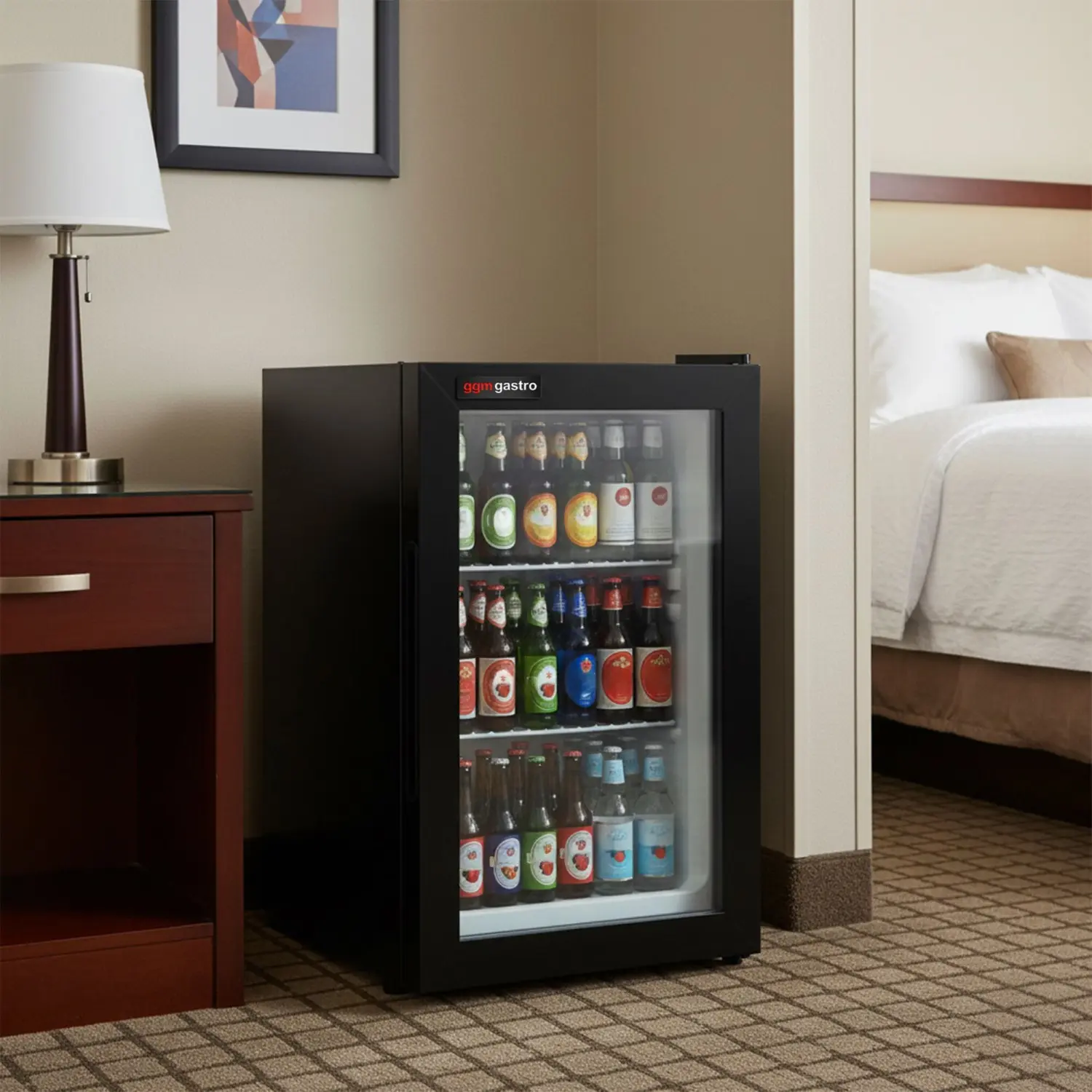 Vitrina frigorifica mini bar GGM Gastro MKH60 (Black) - 9