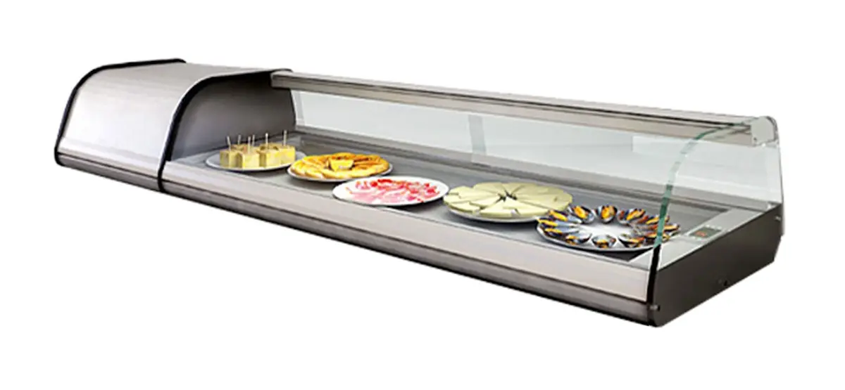 Холодильная витрина настольная GGM Gastro ATEI134 (Inox)