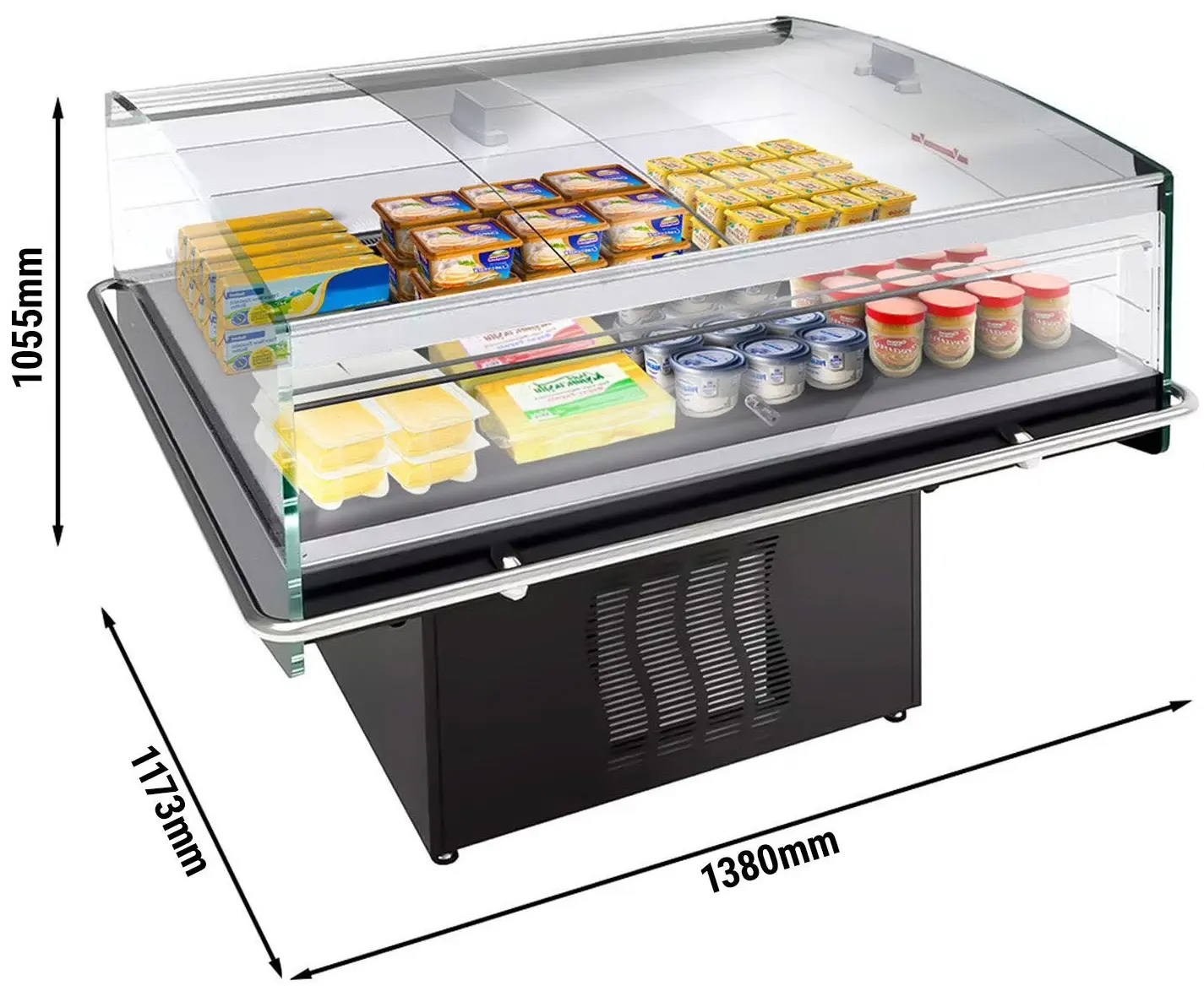 Vitrina frigorifica insulă GGM Gastro KTHA1013 (Black) - 9