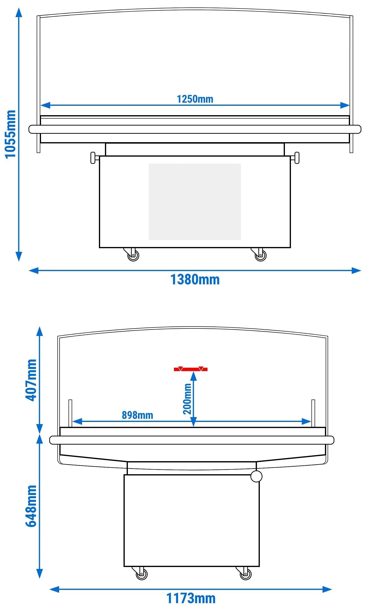 Vitrina frigorifica insulă GGM Gastro KTHA1013 (Black) - 10