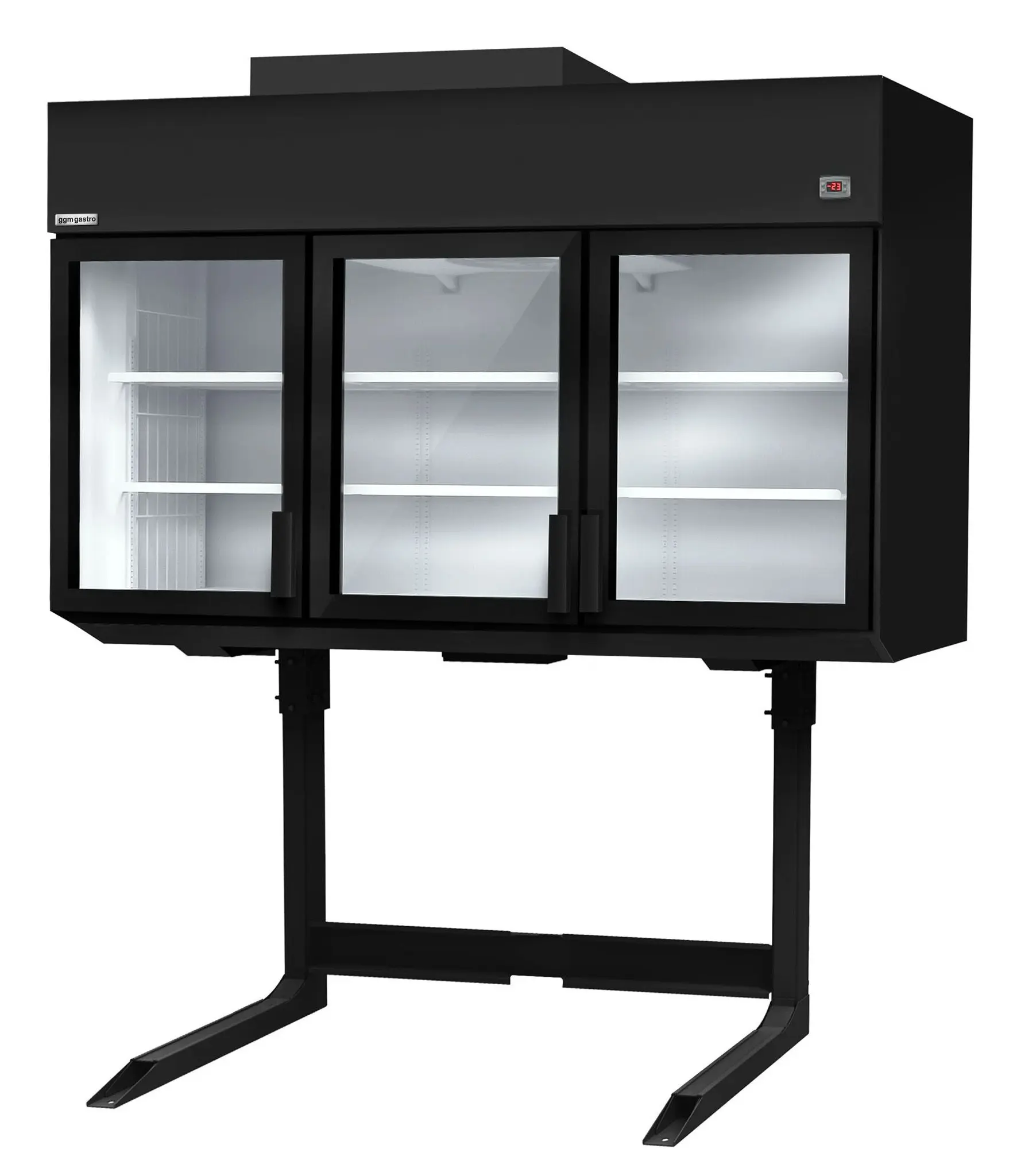 Холодильно-морозильная витрина для магазина GGM Gastro WTRU21S (Black) - 3
