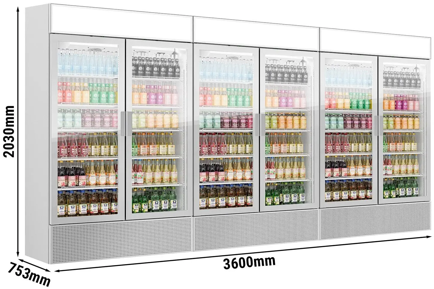 Комплект холодильных витрин для напитков GGM Gastro GK1200UG#3 (Grey) - 13