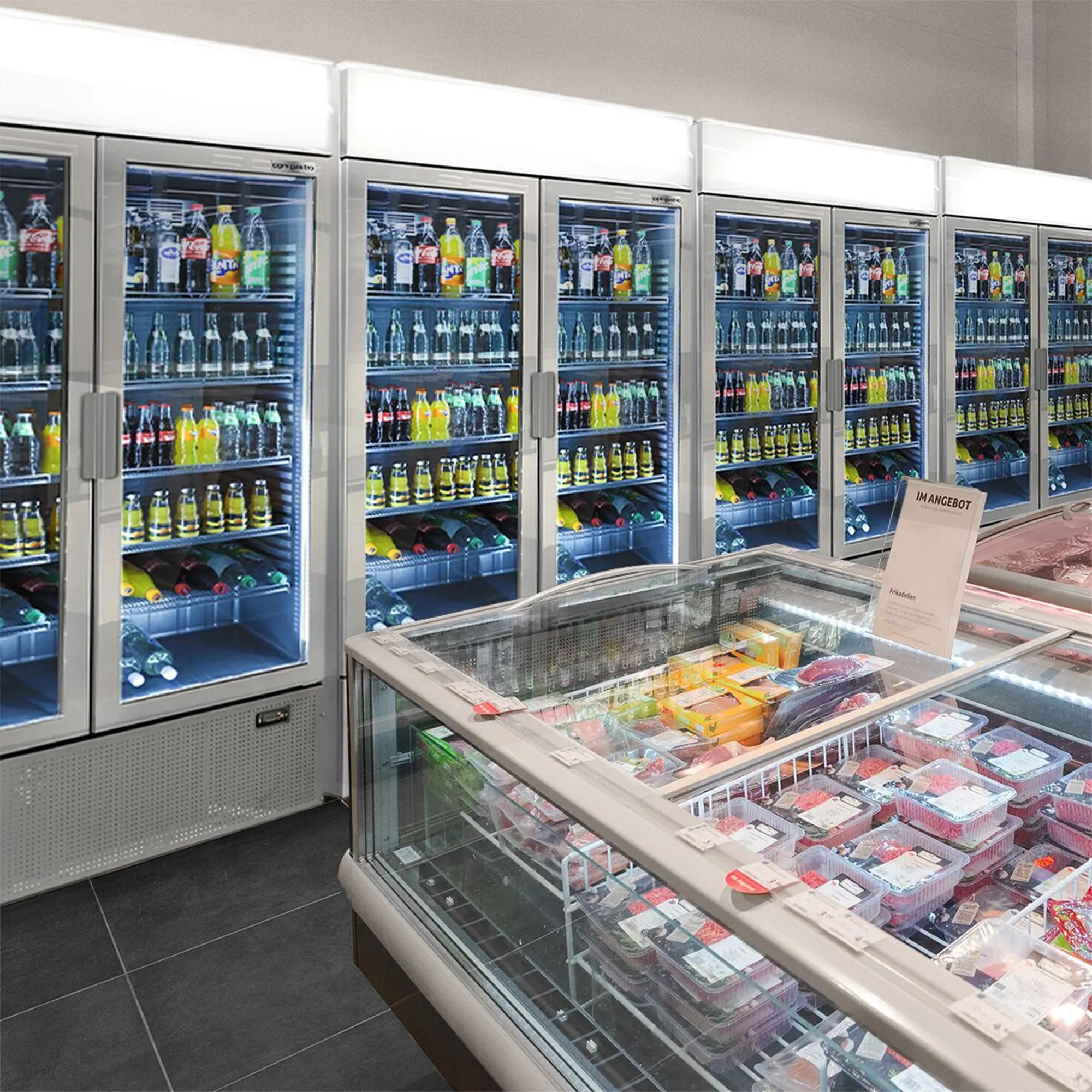 Комплект холодильных витрин для напитков GGM Gastro GK1200UG#3 (Grey) - 15
