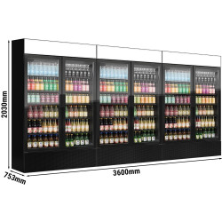 Комплект холодильных витрин для напитков GGM Gastro GK1200US#3 (Black) Thumb