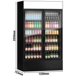 Комплект холодильных витрин для напитков GGM Gastro GK1200US#3 (Black) Thumb