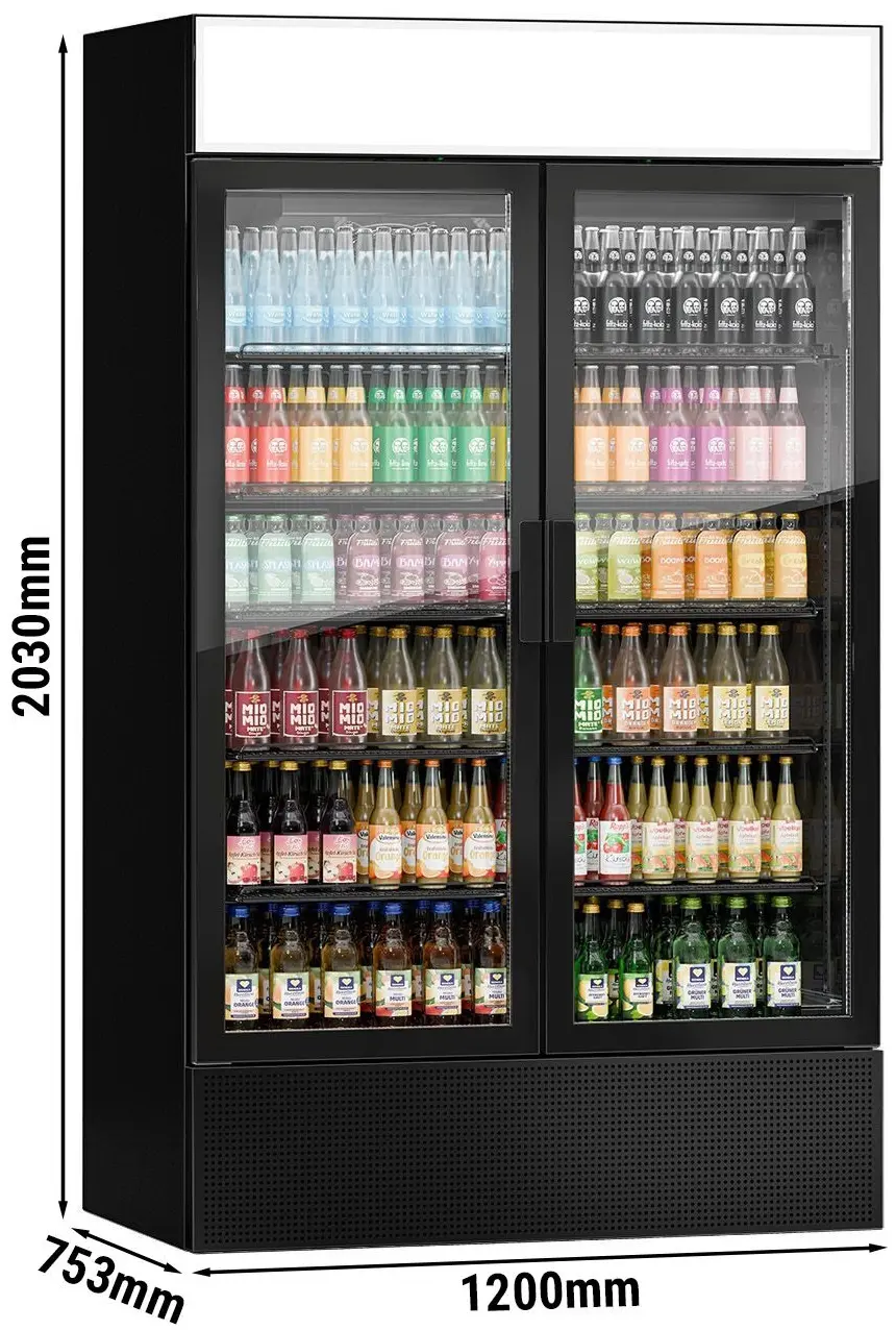 Комплект холодильных витрин для напитков GGM Gastro GK1200US#3 (Black) - 14