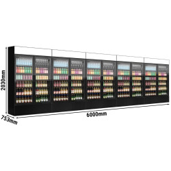 Set de vitrine frigorifice pentru bauturi GGM Gastro GK1200US#5 (Black) Thumb
