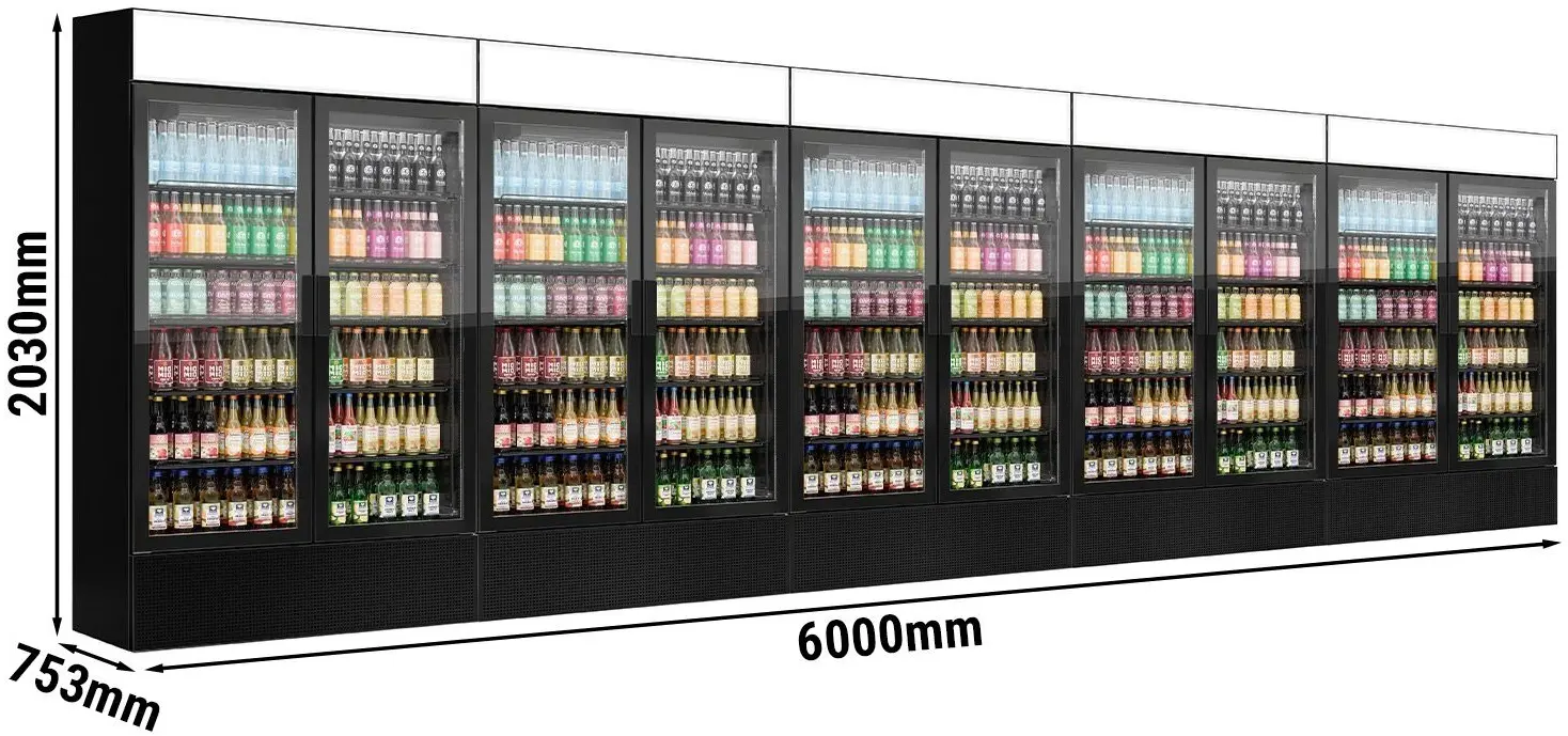 Set de vitrine frigorifice pentru bauturi GGM Gastro GK1200US#5 (Black) - 14