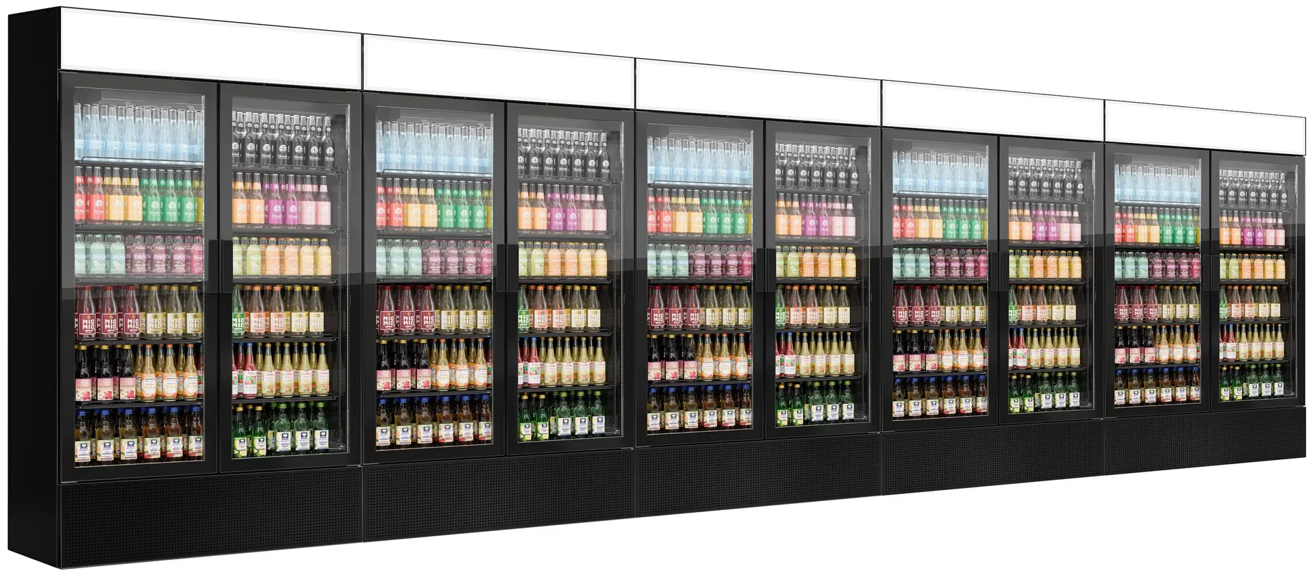 Set de vitrine frigorifice pentru bauturi GGM Gastro GK1200US#5 (Black)