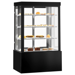 Кондитерская холодильная витрина GGM Gastro KTG127W (Black)