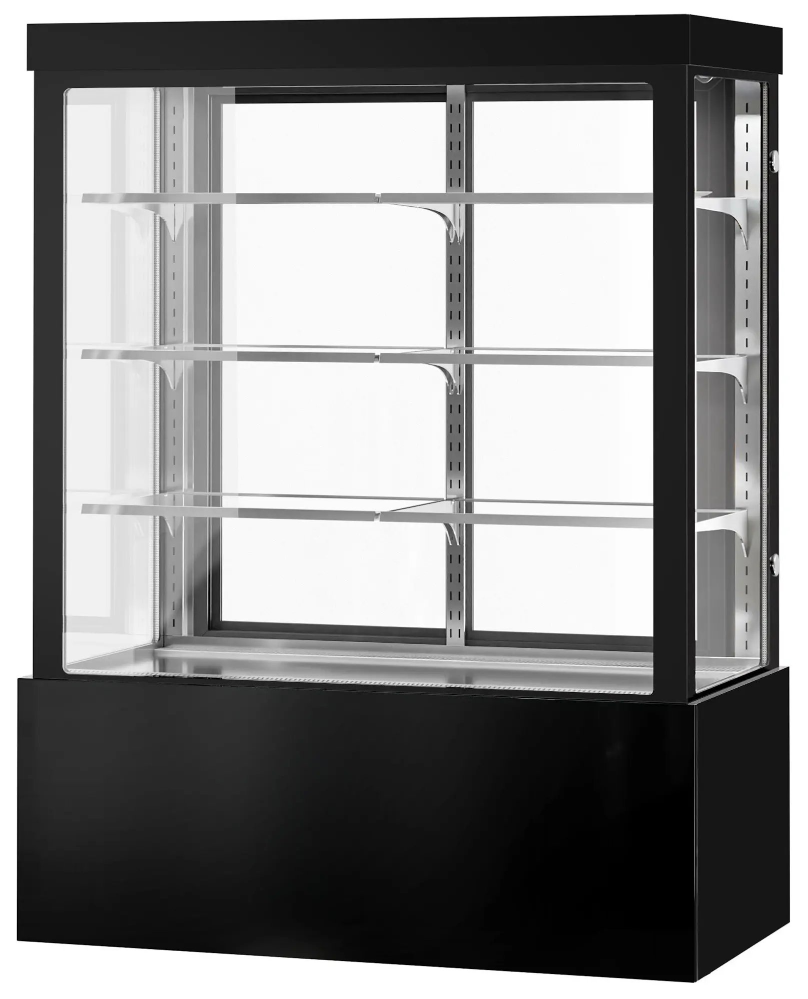 Кондитерская холодильная витрина GGM Gastro KTG157W (Black) - 3