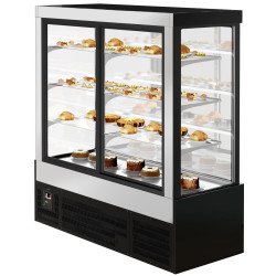 Кондитерская холодильная витрина GGM Gastro KTG187W (Black) Thumb