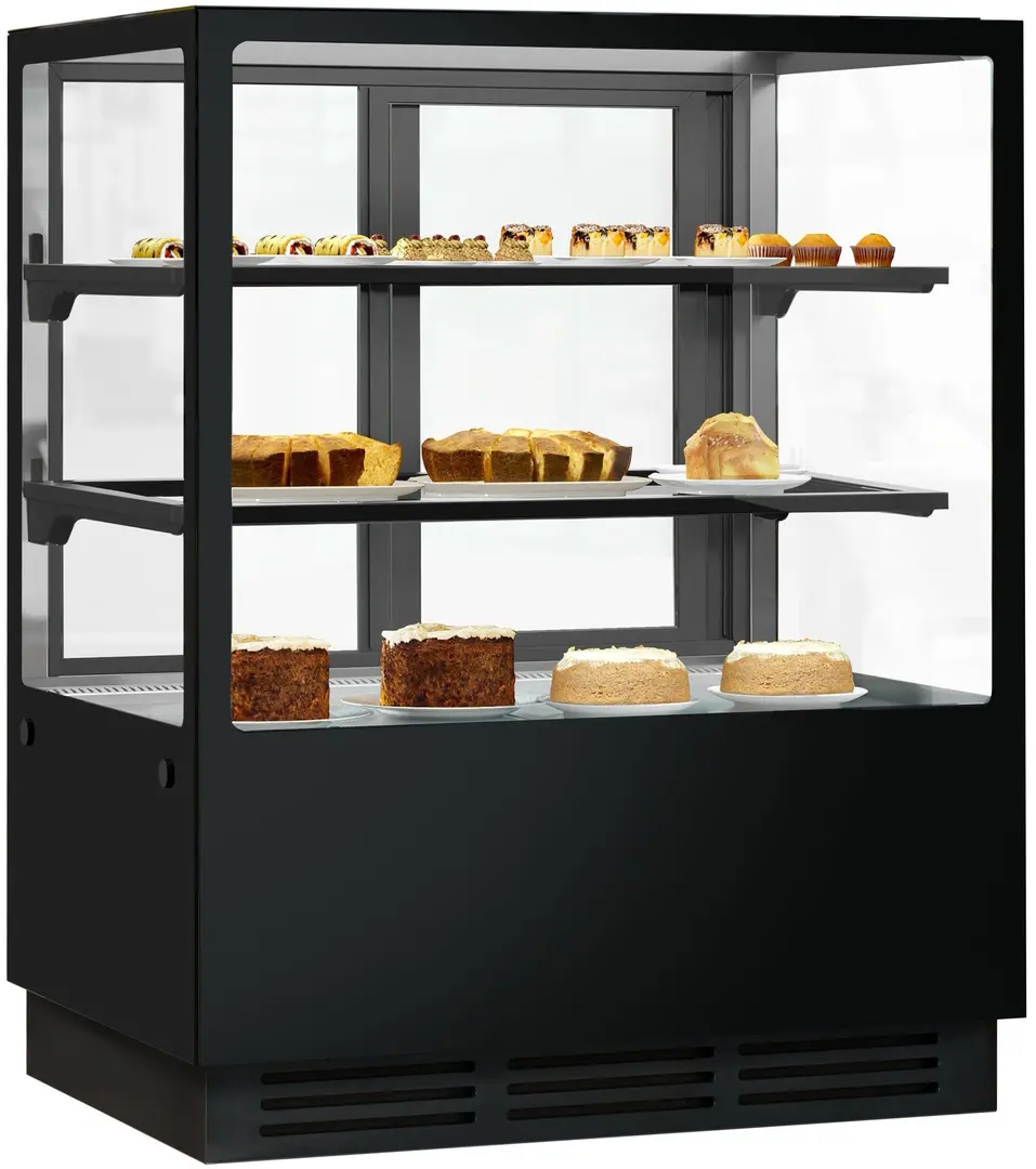 Vitrina frigorifica de patiserie GGM Gastro KTGSF107S (Black)