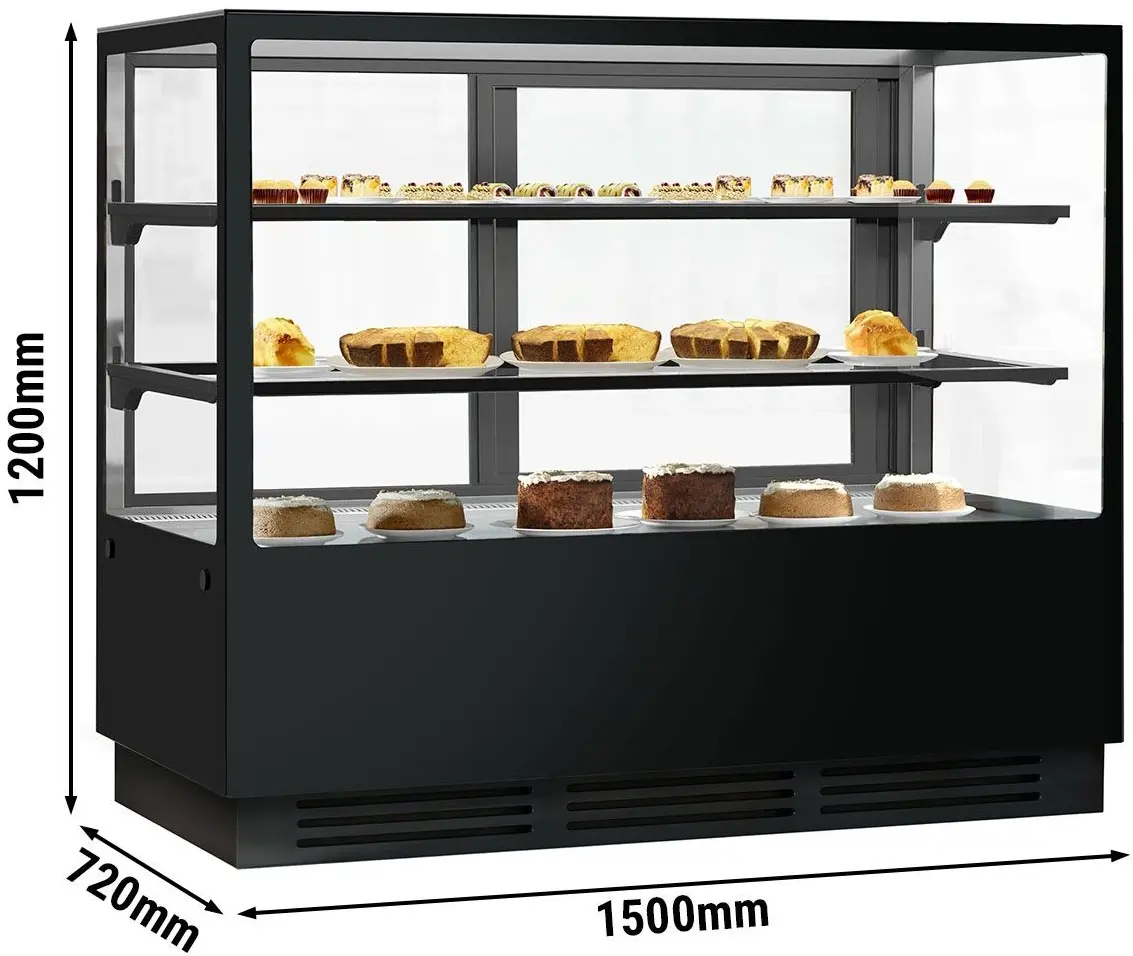 Vitrina frigorifica de patiserie GGM Gastro KTGSF157S (Black) - 8