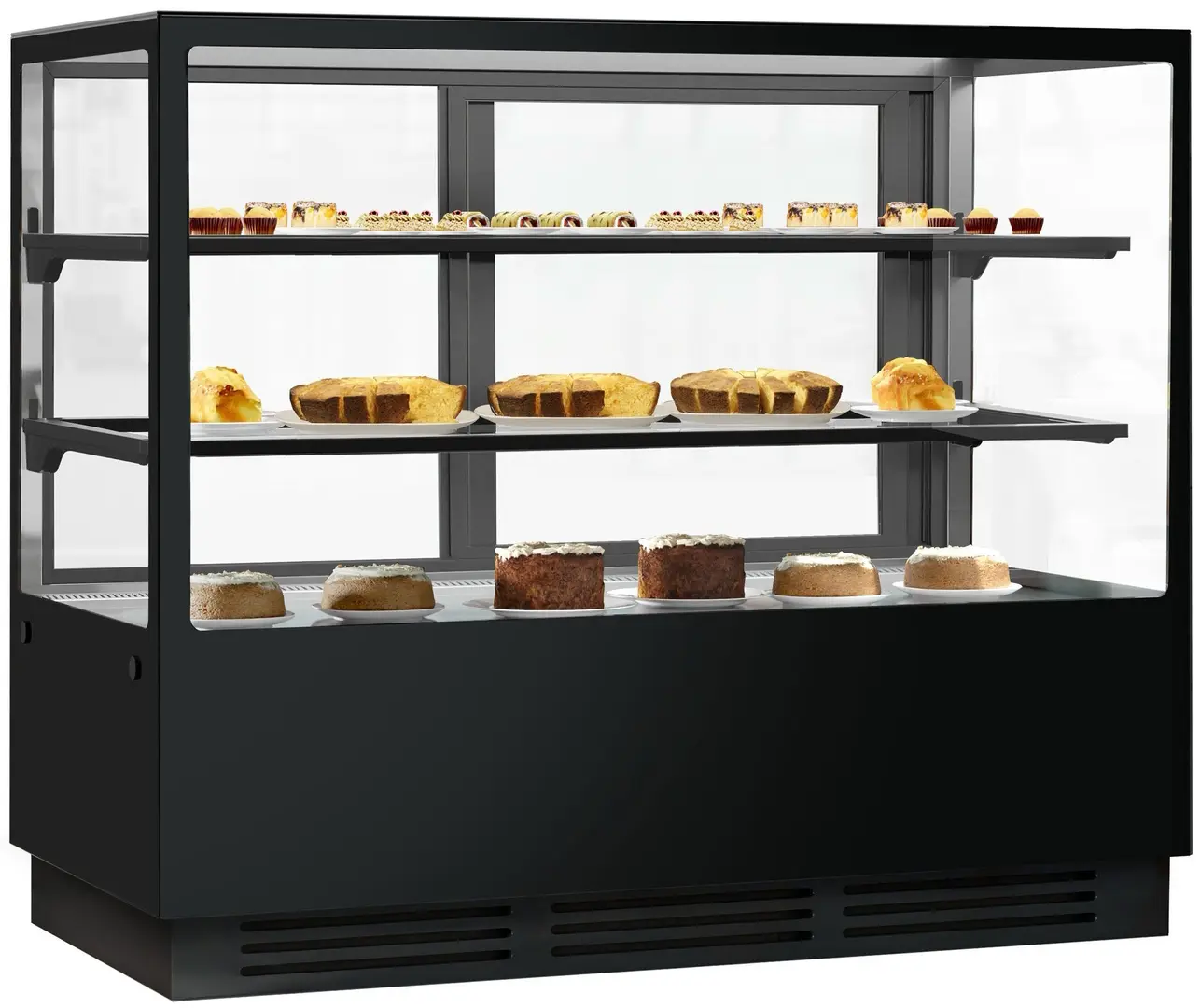 Vitrina frigorifica de patiserie GGM Gastro KTGSF157S (Black)