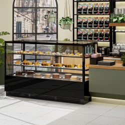 Vitrina frigorifica de patiserie GGM Gastro KTGSF207S (Black) Thumb