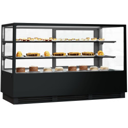 Vitrina frigorifica de patiserie GGM Gastro KTGSF207S (Black)