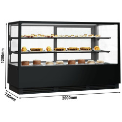 Vitrina frigorifica de patiserie GGM Gastro KTGSF207S (Black) Thumb