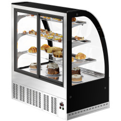 Vitrina frigorifica de patiserie GGM Gastro KTH12713R (Black/Inox) Thumb